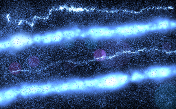 Two asteroids passing by