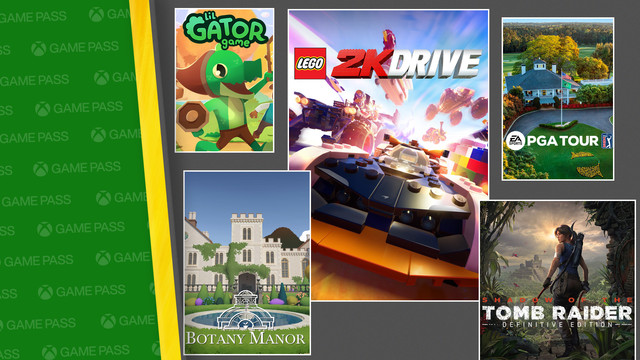 April Game Pass line up for wave 1, includes Lego 2K Drive, Lil Gator Game, Botany Manor, EA Sports PGA Tour and Shadow of the Tomb Raider