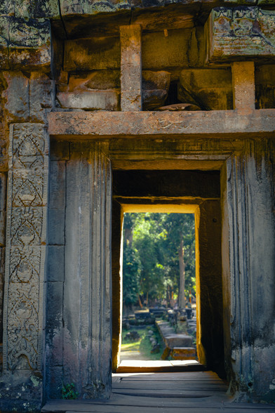 The main entrance to Ta Prohm shows the path leading into this beautiful temple. 