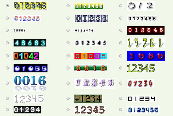 Web Hit counters styles 