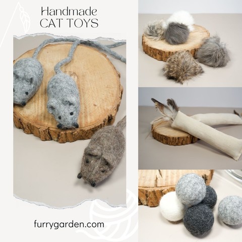 Shop online handmade cat toys at furrygarden.com.