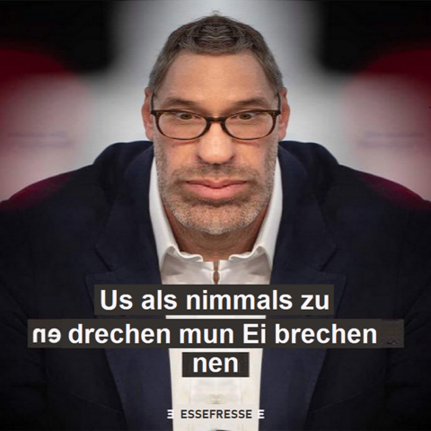 :Herbert Kickl i: S Us als nimmals zu ns drechen mun Ei brechen  nen | ESSEFRESSE E