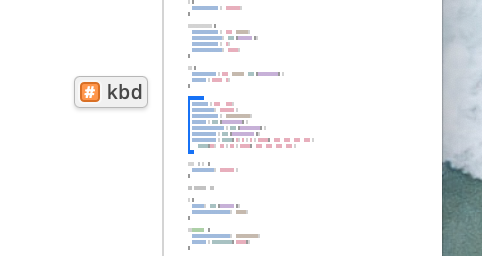 Screenshot of a code minimap of a CSS file in Nova showing the amazingness of seeing the name of a code block when you mouse over it.