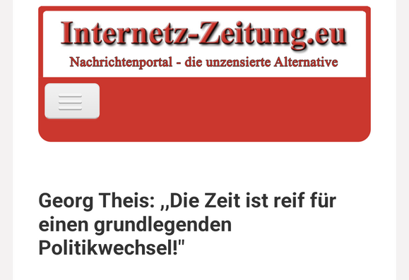 Georg Theis in einem Interview in einer Internet Zeitung: die Zeit ist Ralf für einen grundlegenden Politikwechsel.

Er ist Mitglied im Bündnis Sahra Wagenknecht