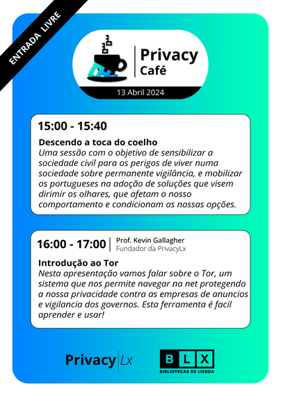 EVENTO
13 ABR 2024
15:00 - 19:00
Biblioteca dos Coruchéus