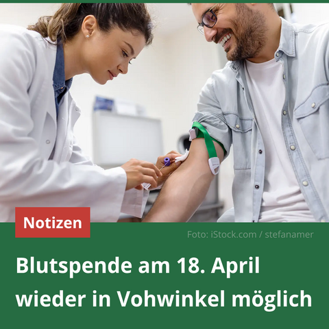 Blutspende am 18. April wieder in Vohwinkel möglich 
