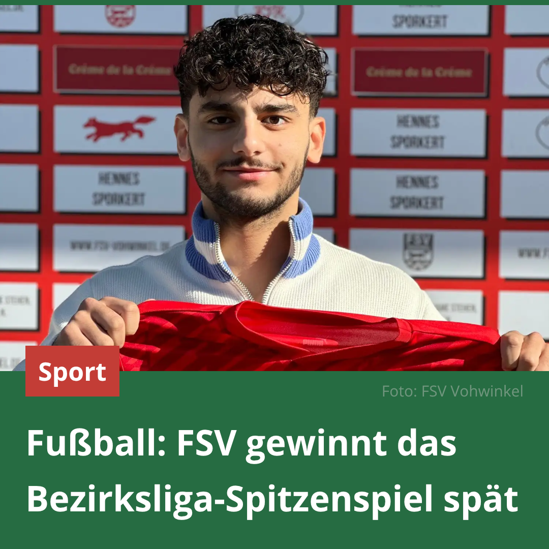 Nicht nur das Topspiel in der Bezirksliga konnte der FSV Vohwinkel gewinnen, sondern auch einen weiteren Neuzugang...