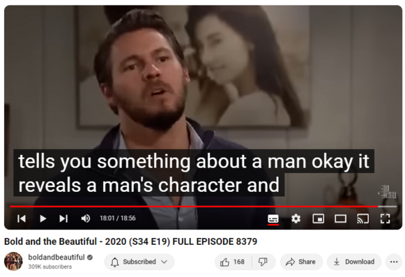 18,397 views  Premiered on 8 Oct 2023  #BOLDANDBEAUTIFUL #ALOOKBACK #SEASON8
Finn takes control of the situation with Liam, marking the beginning of an epic rivalry. Carter and Zoe have a tender and authentic conversation about their romantic future.

Watch all of The Bold and the Beautiful's Season 34 here:
  

 • Season 34: The Bold and the Beautiful  

Viewers in the U.S. can watch episodes for free on the CBS Television Network, or for five days after broadcast on cbs.com. Paramount+ is a subscription service. Outside the U.S. broadcasters vary.

SUBSCRIBE ON YOUTUBE
  

 / @boldandbeautiful  
LIKE ON FACEBOOK
  / theboldandthebeautiful  
FOLLOW ON INSTAGRAM
  / boldandbeautifulcbs  
FOLLOW ON TWITTER
  / boldinsider  

Episode: 19
Season: 34
Original Air Date: October 15, 2020