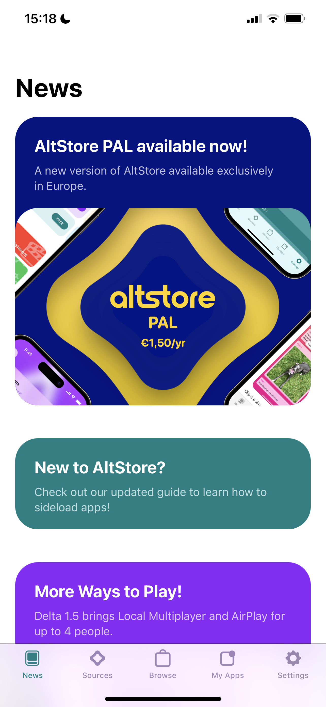Attached: 4 images  🥳 AltStore PAL, the first alternative app marketplace on iPhone, is available now in the EU for a nominal <€2/yr subscript