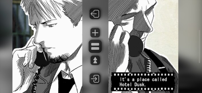 Hotel Dusk: Room 215 running in a touch-only skin on Delta. 