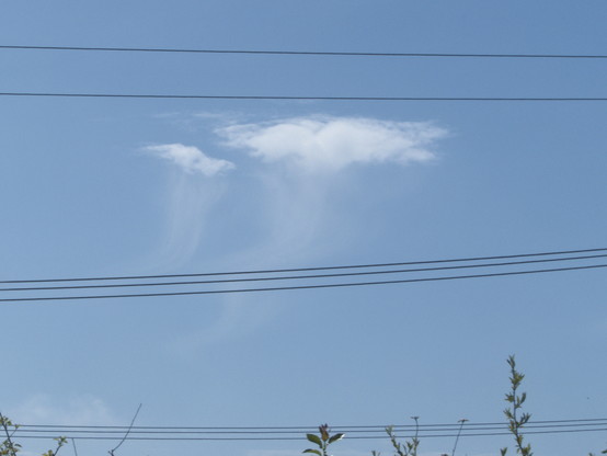 Two of the same clouds, in a slightly closer view