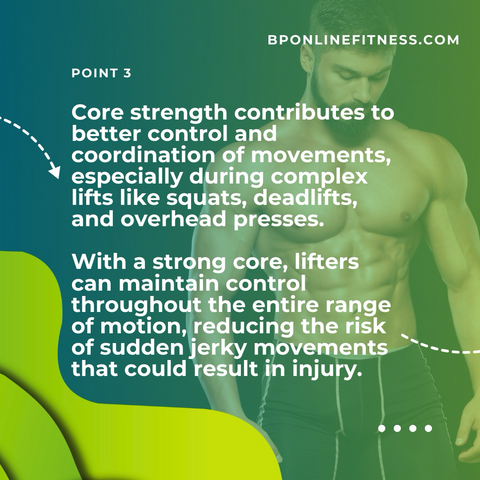 Core strength brings better control and coordination