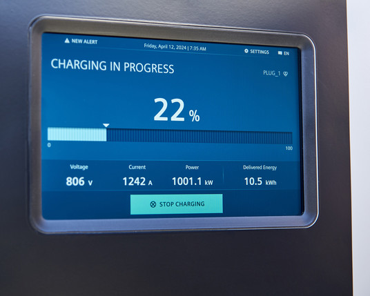 EV charger screen:

Charging in progress 22%