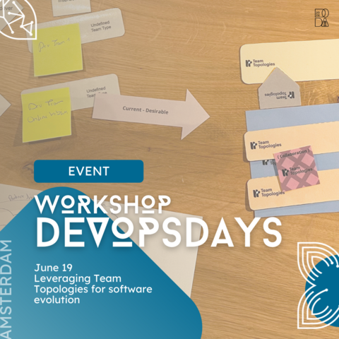 Event: workshop Leveraging Team Topologies for Software Evolution on june 19 in Amsterdam.