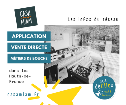Les infos du réseau Nos DéClics : aujourd'hui, zoom sur Casamiam, "on mange quoi de bons ?" :D