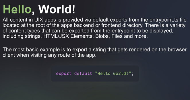 Hello, World!