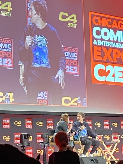 Jason Mewes settling into the 30 years of Clerks panel.