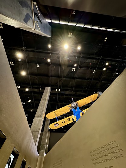 A plane used to train the Tuskegee Airmen at the African American Museum