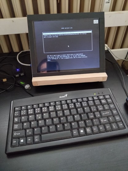 Atomic Pi based PC booting Fedora 40.