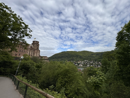 Das Heidelberger Schloss am wunderschönen Neckar.
