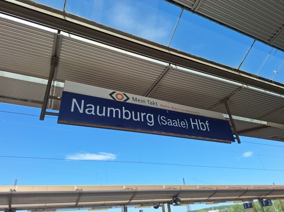 Naumburg Saale HBF der Ort an dem die Unstrut in die Saale übergeht.