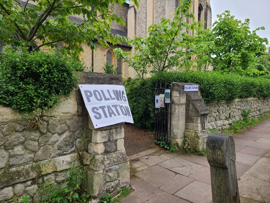 Local polling station, also nice for the benches outside where you can sit and admire the roses. 