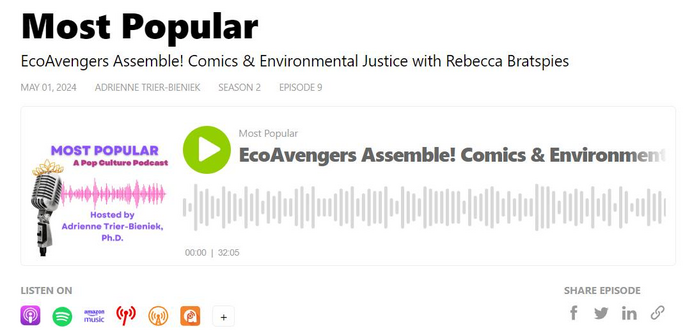 Most Popular
EcoAvengers Assemble! Comics & Environmental Justice with Rebecca Bratspies 

released May 1, 2024 