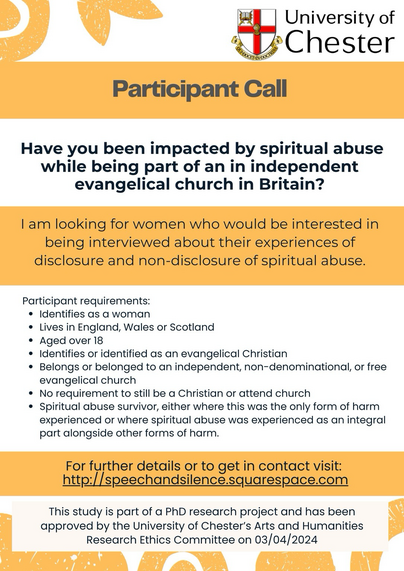 A poster containing participant call details. All info can be found on the website http://speechandsilence.squarespace.com