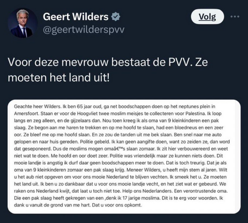 Wilders op X