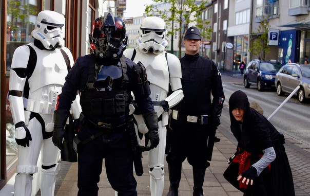 I was minding my own business on May 4th 2018 and got ambushed by these Star Wars cosplayers in downtown Reykjavík