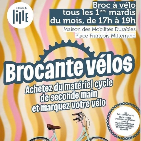 Affiche Brocante à vélos de la Ville de Lille
