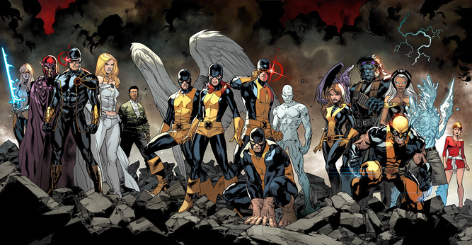 3 equipos de xmen, todos juntos y revueltos. Fantasía