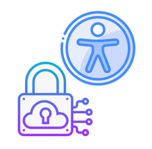 Pictogrammes de la sécurité et de l'accessibilité.