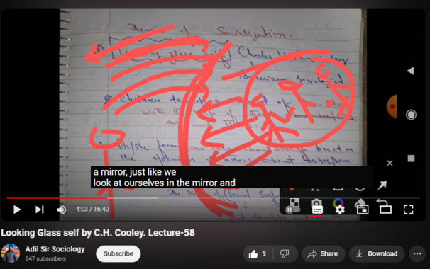 https://www.youtube.com/watch?v=UW65S_7iizE
Looking Glass self by C.H. Cooley. Lecture-58


55 views  18 Apr 2024  Lectures for supervisor post by jkssb
https://t.me/+O6ck8BKa3GZiZTI1