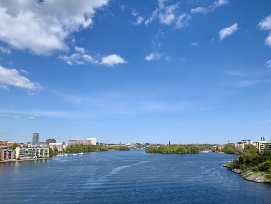 Utsikt över Mälaren och Riddarfjärden mot Västerbron