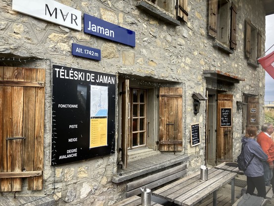 Where you can get a freshly baked blueberry tarte du jour, at 1742 meter