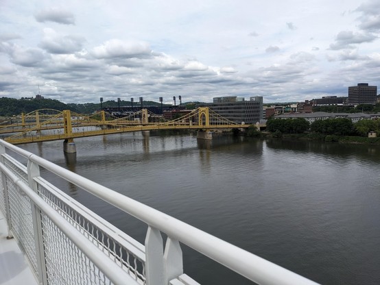 View of the river and bridges