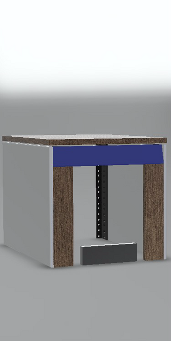 Another low quality jpeg of my rendition of the Centurion mini computer as a miniature PC enclosure. You can see the 6U rack rails I am basing the design around