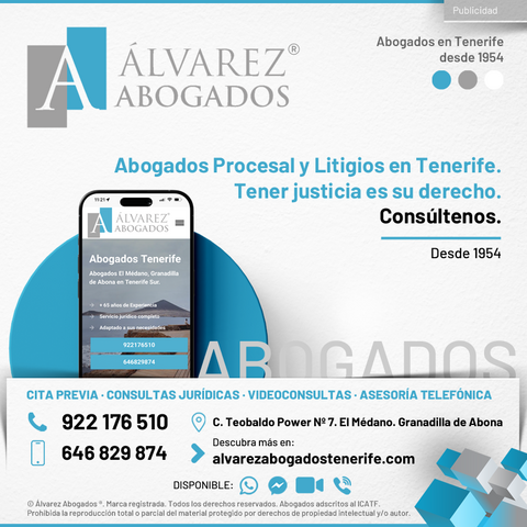 Abogados Procesal y de Litigios Tenerife. Tener justicia es su derecho. Abogado Juicio Tenerife. Consúltenos ahora sin compromiso. Resolviendo problemas desde 1954.
