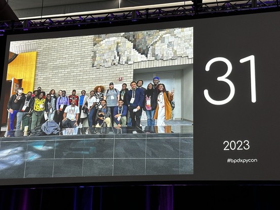 “We increased our numbers 3X and we could not only see each other in the room but we even got a room!” - @kjaymiller 

TLDR; we are not only here we are here for each other. PREACH!

If you identify as a Black #Python dev go join 👉🏼 blackoythondevs.com! 

#PyConUS #bpdxpycon 