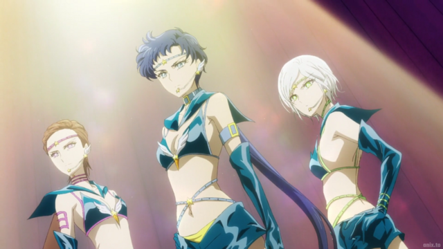 Taiki, Seiya, and Yaten Kou of Three Lights from the anime movie Pretty Guardian Sailor Moon Cosmos the Movie Part 1.