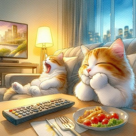 ソファーに座ってリモコンを操作してネット動画を再生したら急激に眠くなってきた。