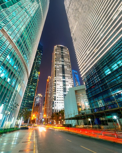 Night street of Shanghai, China