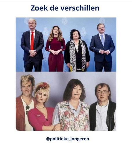Spot the difference 
Wilders Yesilgöz VanDerPlas Omtzigt
En de vier van Flodder 