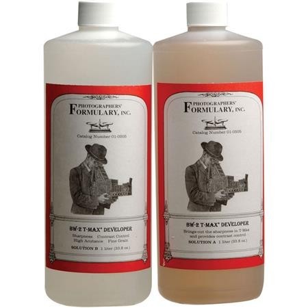 Two bottles of film developer solution. You have to mix them to develop your film, I think.