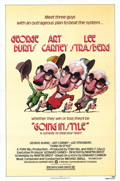 Two posters for the 1979 comedy “Going in Style” from The USA and Germany. 