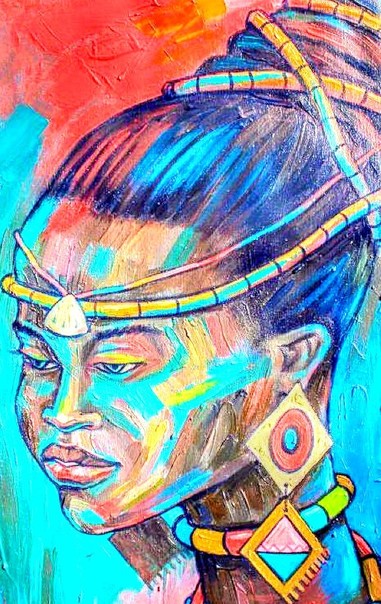 Woman's face painting 