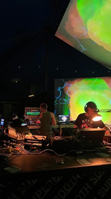 @mideric and @matjö playing live  techno on hardware synths at #superbooth24