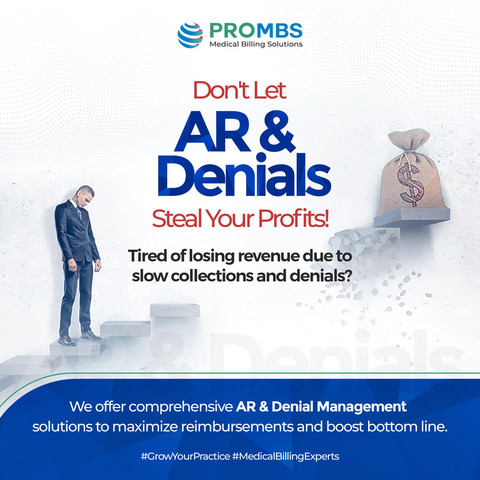 𝐀𝐫𝐞 𝐀𝐑 𝐚𝐧𝐝 𝐃𝐞𝐧𝐢𝐚𝐥𝐬 𝐝𝐫𝐚𝐢𝐧𝐢𝐧𝐠 𝐲𝐨𝐮𝐫 𝐫𝐞𝐯𝐞𝐧𝐮𝐞?
Are AR and Denials draining your revenue? 💸 Discover the hidden solution that can turn your revenue around! Click the image to uncover how we at PROMBS Medical Billing Solutions can help you maximize reimbursements and stop the drain. 
https://www.prombs.com/solutions/denial-management-services/
