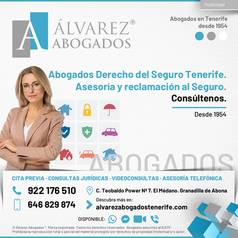 Abogados Derecho del Seguro Tenerife. Asesoría y reclamación de su seguro de vida, coche y moto, accidentes, hogar, decesos, viajes, médicos y salud. Consúltenos ahora sin compromiso. Defendemos sus Derechos e Intereses desde 1954. 